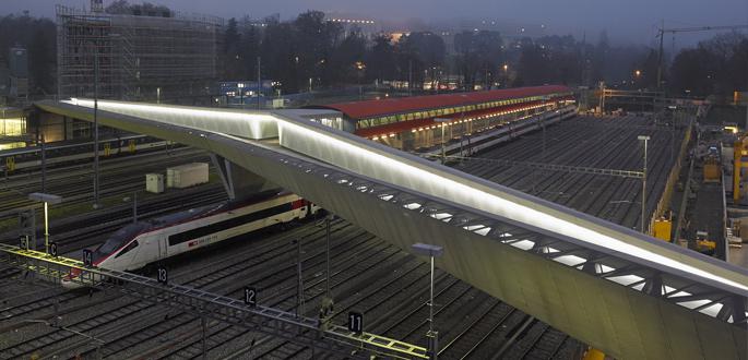 Passerelle Sécheron, l'une des premières réalisations ayant bénéficié du Projet d'agglomération Passerelle Sécheron, l'une des premières réalisations ayant bénéficié du Projet d'agglomération