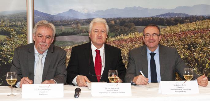 Signature du contrat corridors Vesancy-Versoix Signature du contrat corridors Vesancy-Versoix