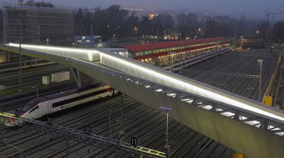 Passerelle Sécheron, l'une des premières réalisations ayant bénéficié du Projet d'agglomération