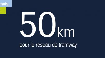 50 km pour le réseau de tramway