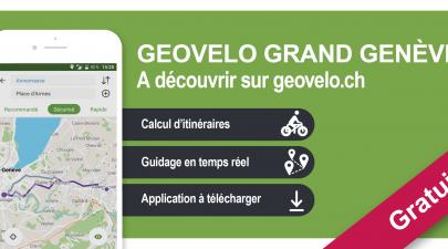 Geovelo Grand Genève: une application de guidage en temps réel gratuite, spécifiquement dédiée aux cyclistes de l’agglomération